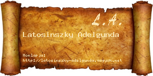 Latosinszky Adelgunda névjegykártya